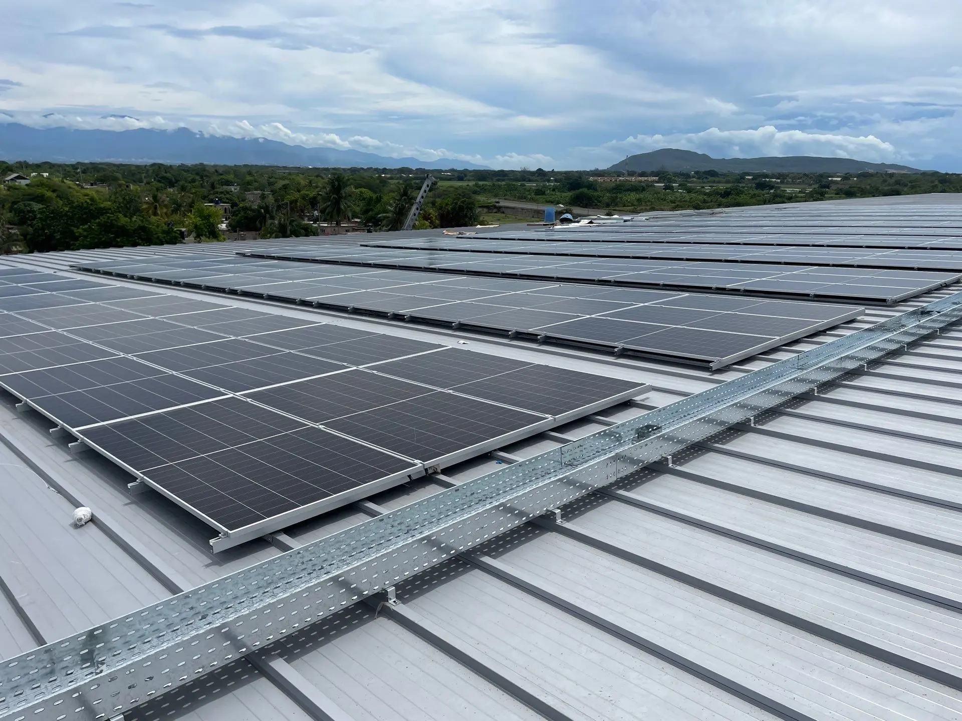 Large rooftop solar panel installation completed by OnZuMa